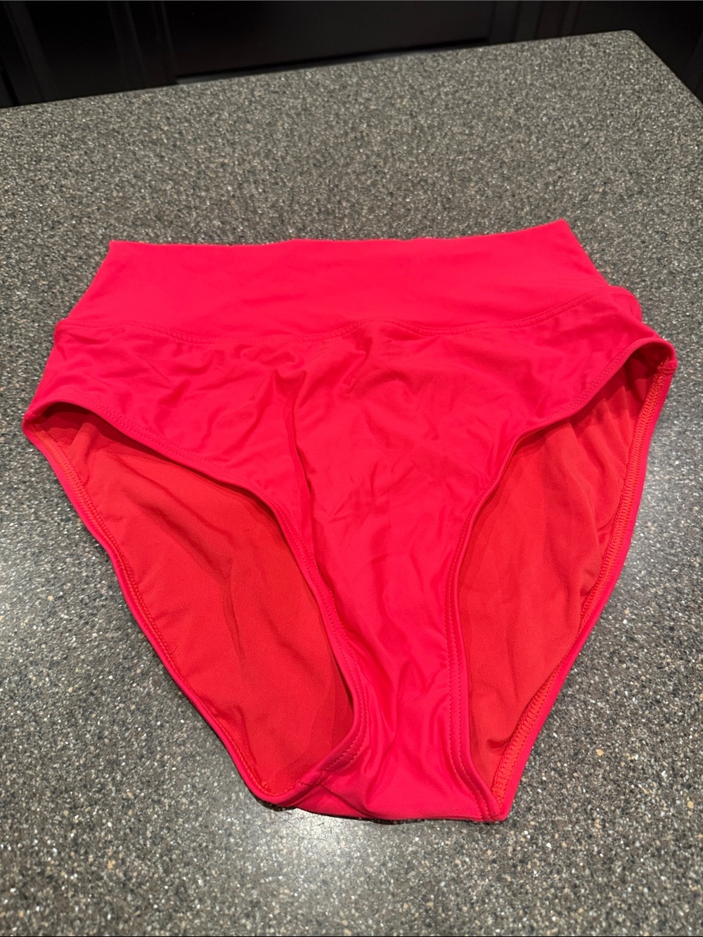 High-Waist Women's Bikini Bottoms in Bright Pink